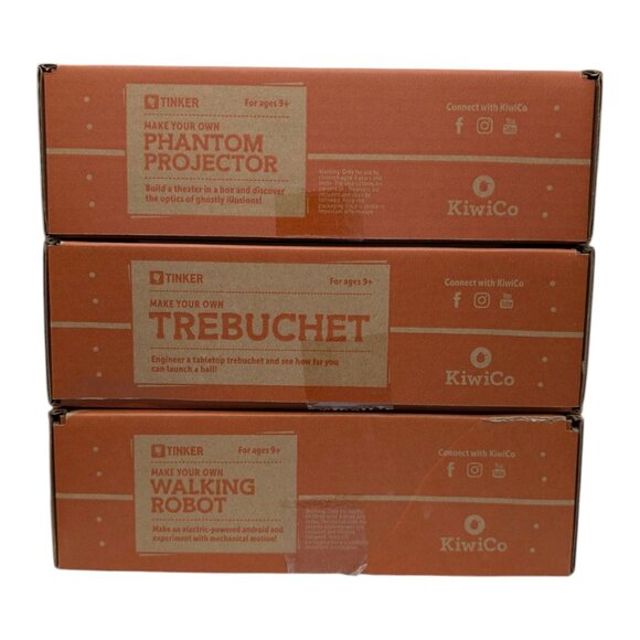 Kiwi Tinker Kit LOT OF 3 Phantom Projector, Walking Robot, Make Own Trebuchet - Picture 2 of 7